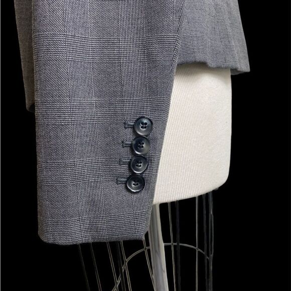 Ann Taylor 6 blazer jacket gray one button hand pockets - Picture 4 of 7